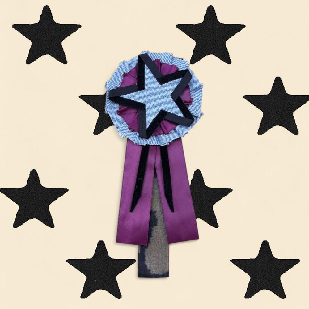 Denim purple handmade
